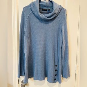 Susan Graver Weekend Heathered Brushed Waffle Knit Tunic